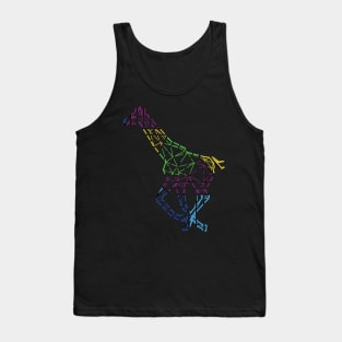 Funny giraffe colorful tshirt Tank Top